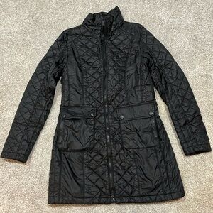 North Face Women's Black Quilted Long Jacket
